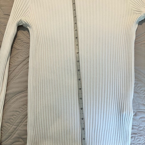 Ribbed Long Sleeve Top in Cream - Picture 7 of 7